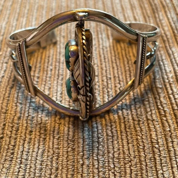 Vintage SS/Kingsman turquoise reversible cuff - Picture 4 of 10